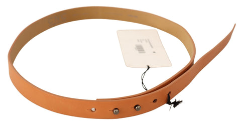 Orange Leather Silver Fastening Belt Costume National
