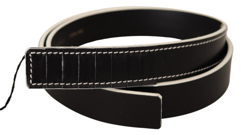 Black White Leather Fashion Waist  Belt Costume National