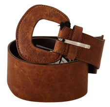 Brown Leather Fashion Waist Buckle Belt Costume National