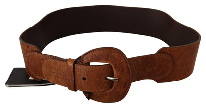 Brown Leather Fashion Waist Buckle Belt Costume National