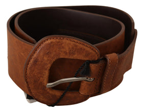 Brown Leather Fashion Waist Buckle Belt Costume National