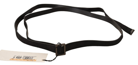 Black Leather Metal Buckle Waist Belt Costume National