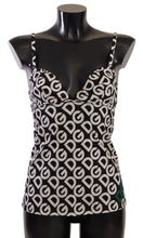 Black White Logo Print Camisole Top Underwear Dolce & Gabbana