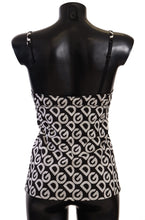 Black White Logo Print Camisole Top Underwear Dolce & Gabbana