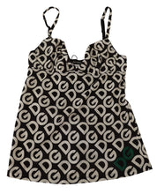 Black White Logo Print Camisole Top Underwear Dolce & Gabbana