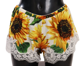 White Sunflower Lace Lingerie Underwear Dolce & Gabbana