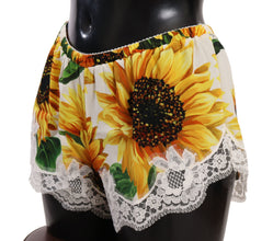 White Sunflower Lace Lingerie Underwear Dolce & Gabbana