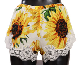 White Sunflower Lace Lingerie Underwear Dolce & Gabbana