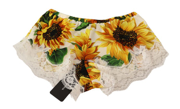 White Sunflower Lace Lingerie Underwear Dolce & Gabbana