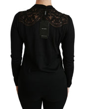 Black Lace Sweater Cardigan Sweater Dolce & Gabbana