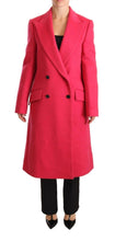 Pink Double Breasted Trenchcoat Jacket Dolce & Gabbana