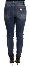 Blue Wash Skinny Denim Cotton Stretch Jeans Dolce & Gabbana