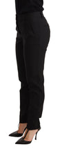 Black Tapered Women Trouser Virgin Wool Pants Dolce & Gabbana