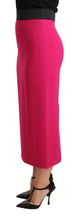 Pink High Waist Stretch Pencil Straight Skirt Dolce & Gabbana