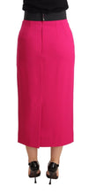 Pink High Waist Stretch Pencil Straight Skirt Dolce & Gabbana