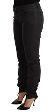 Black Cotton Stretch Skinny Mid Waist Women Denim Jeans PINKO