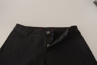 Black Cotton Stretch Skinny Mid Waist Women Denim Jeans PINKO