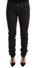 Black Cotton Stretch Skinny Mid Waist Women Denim Jeans PINKO