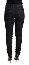 Blue Cotton Low Waist Slim Fit Denim Women Trouser Jeans Acht