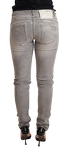 Light Gray Washed Cotton Slim Fit Denim Women Trouser Jeans Acht