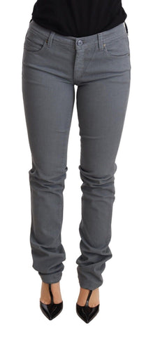 Gray Low Waist Skinny Slim Trouser Cotton Jeans Ermanno Scervino