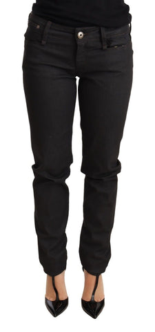 Black Low Waist Skinny Slim Trouser Cotton Jeans Ermanno Scervino