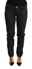 Black Low Waist Skinny Slim Trouser Cotton Jeans Ermanno Scervino
