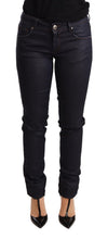Blue Low Waist Skinny Slim Trouser Cotton  Jeans Ermanno Scervino