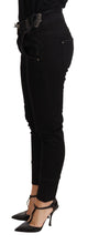 Black Low Waist Skinny Slim Trouser Cotton  Jeans Ermanno Scervino