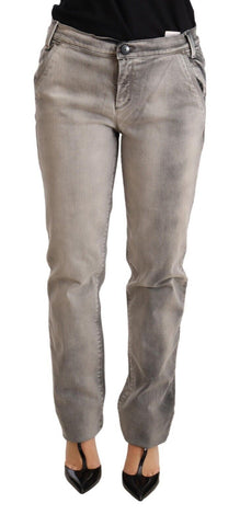 Gray Washed Low Waist Skinny Trouser Cotton Jeans Ermanno Scervino