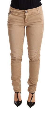 Brown Low Waist Skinny Denim Trouser Cotton Jeans Ermanno Scervino