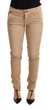 Brown Low Waist Skinny Denim Trouser Cotton Jeans Ermanno Scervino