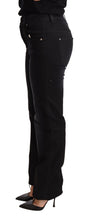 Black Washed Straight Denim Trouser Cotton Jeans Ermanno Scervino