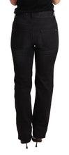 Black Washed Straight Denim Trouser Cotton Jeans Ermanno Scervino