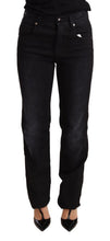 Black Washed Straight Denim Trouser Cotton Jeans Ermanno Scervino