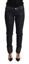 Blue Skinny Folded Hem Denim Trouser Cotton Jeans Ermanno Scervino
