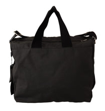 Black Denim Leather Shoulder Strap Messenger Bag Dolce & Gabbana