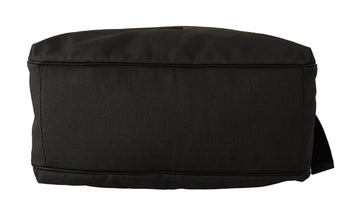 Black Denim Leather Shoulder Strap Messenger Bag Dolce & Gabbana