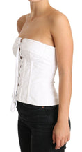 White PALERMO Bustier Cotton Top Corset Dolce & Gabbana