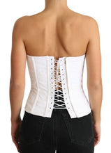 White PALERMO Bustier Cotton Top Corset Dolce & Gabbana