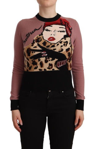 Pink Cashmere Crewneck Sartoria Pullover Sweater Dolce & Gabbana