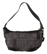 Gray Printed Handbag Shoulder Purse Fabric Bag WAYFARER