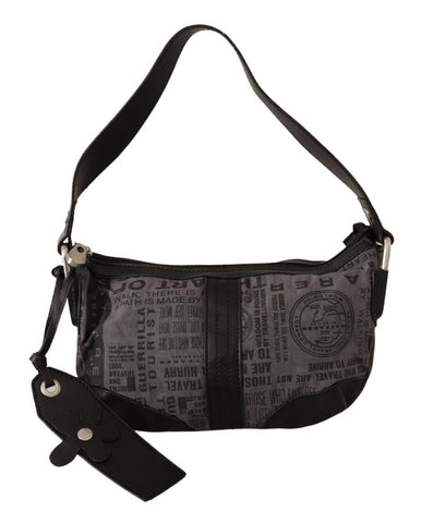 Gray Printed Handbag Shoulder Purse Fabric Bag WAYFARER