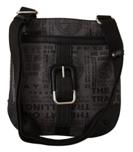 Gray Printed Logo Shoulder Crossbody Purse Bag WAYFARER