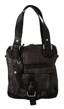 Black Printed Logo Shoulder Handbag Purse Bag WAYFARER