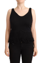 Black Cotton Sleevelesss Tank Casual Top Ermanno Scervino
