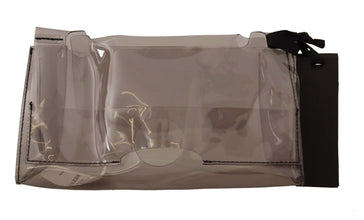 Black Clear Plastic Transparent Pouch Purse Clutch Bag PINKO
