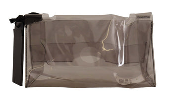 Black Clear Plastic Transparent Pouch Purse Clutch Bag PINKO