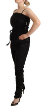 Black Spaghetti Strap Jumpsuit Dress La Maison du Couturier
