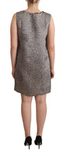 Gray Sleeveless Shift Knee Length Dress Comeforbreakfast